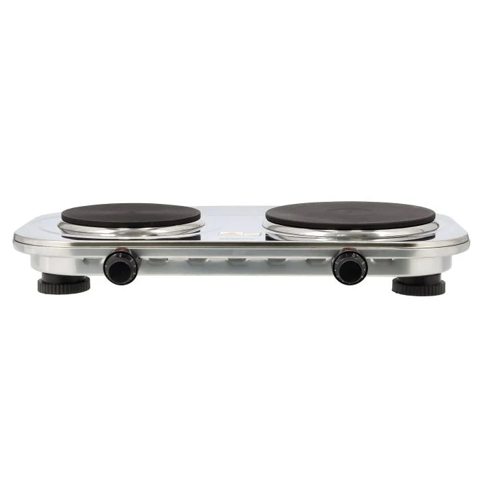 Geepas Stainless Steel Double Hot Plate GHP32024 |2500W Powerful Dual Solid Plates 155mm & 185mm|  Adjustable Temperature Control| Auto Thermostat | Overheat Protection - Image 4