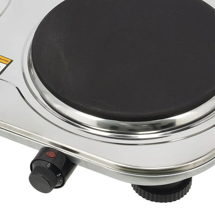 Geepas Stainless Steel Double Hot Plate GHP32024 |2500W Powerful Dual Solid Plates 155mm & 185mm|  Adjustable Temperature Control| Auto Thermostat | Overheat Protection - Image 5