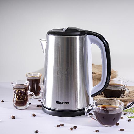 Geepas Stainless Steel Electric Kettle 2.5L GK38028 | 1600W | Built-in Safety Features| Durable Design| Ideal for Home, Office & Travel Hot Water Needs| 2 Years Warranty - Image 2