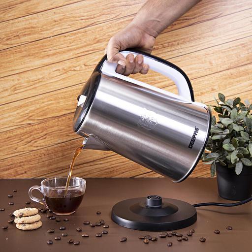 Geepas Stainless Steel Electric Kettle 2.5L GK38028 | 1600W | Built-in Safety Features| Durable Design| Ideal for Home, Office & Travel Hot Water Needs| 2 Years Warranty - Image 4