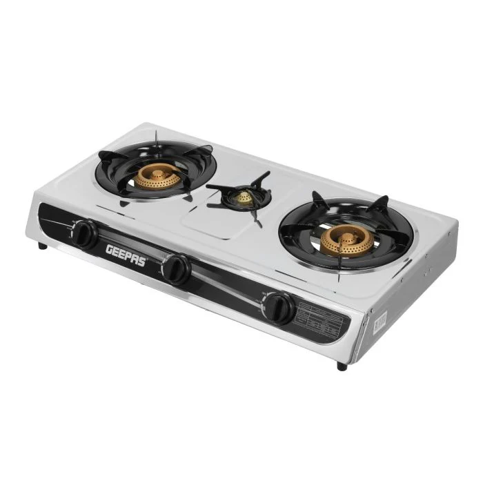 Geepas GGC31032 Stainless Steel Gas Cooker | 2 Burner Stove|  Auto Piezo Ignition | Flame Failure Safety  | Cast Iron Mixing Tube | Low Gas Consumption |Durable Design - Image 4