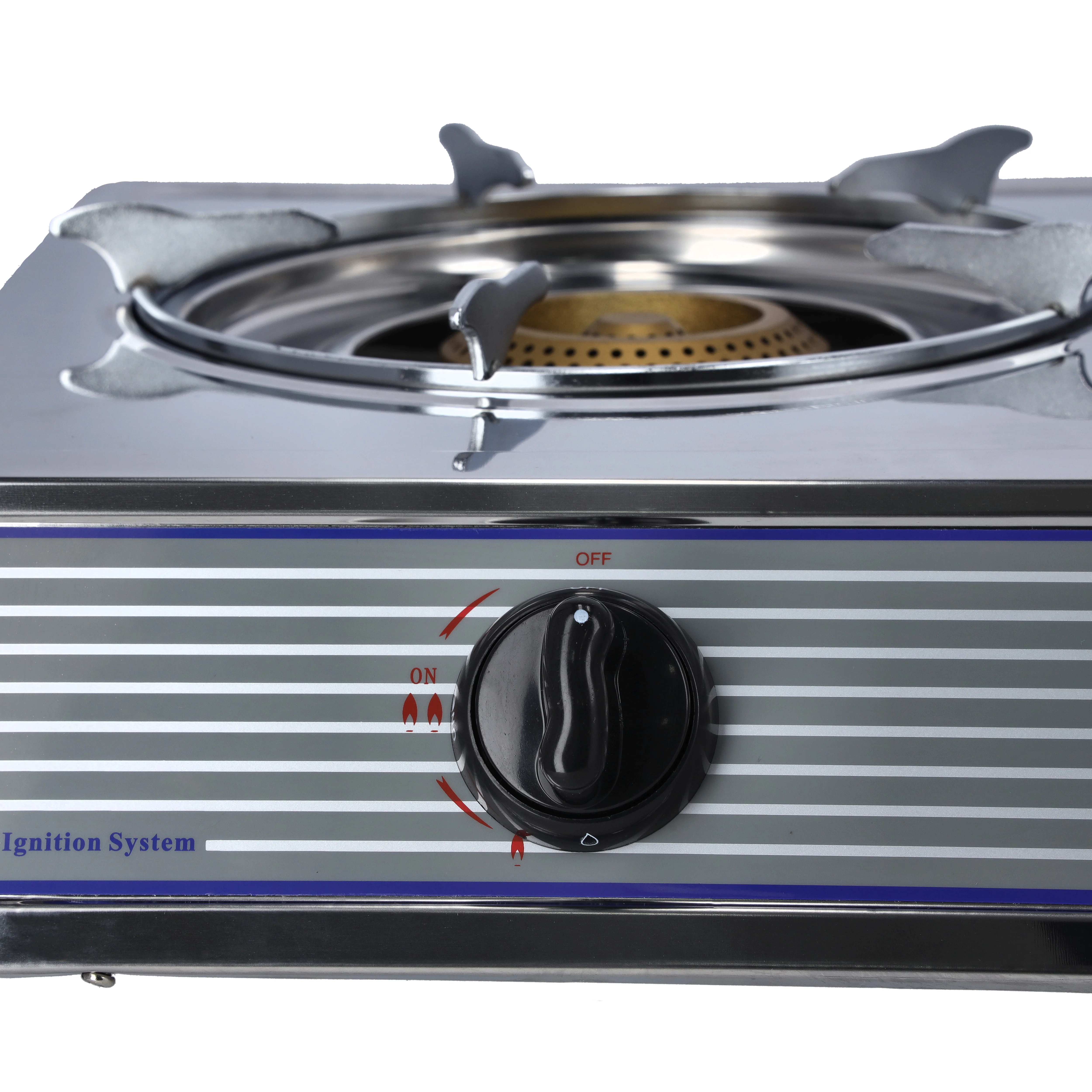 Geepas Stainless Steel Gas Cooker GGC31033 | 2 Burner Gas Stove | Heavy-Duty Cast Iron Burners| Automatic Ignition System| Durable Stainless Steel Body|2 Years Warranty - Image 6