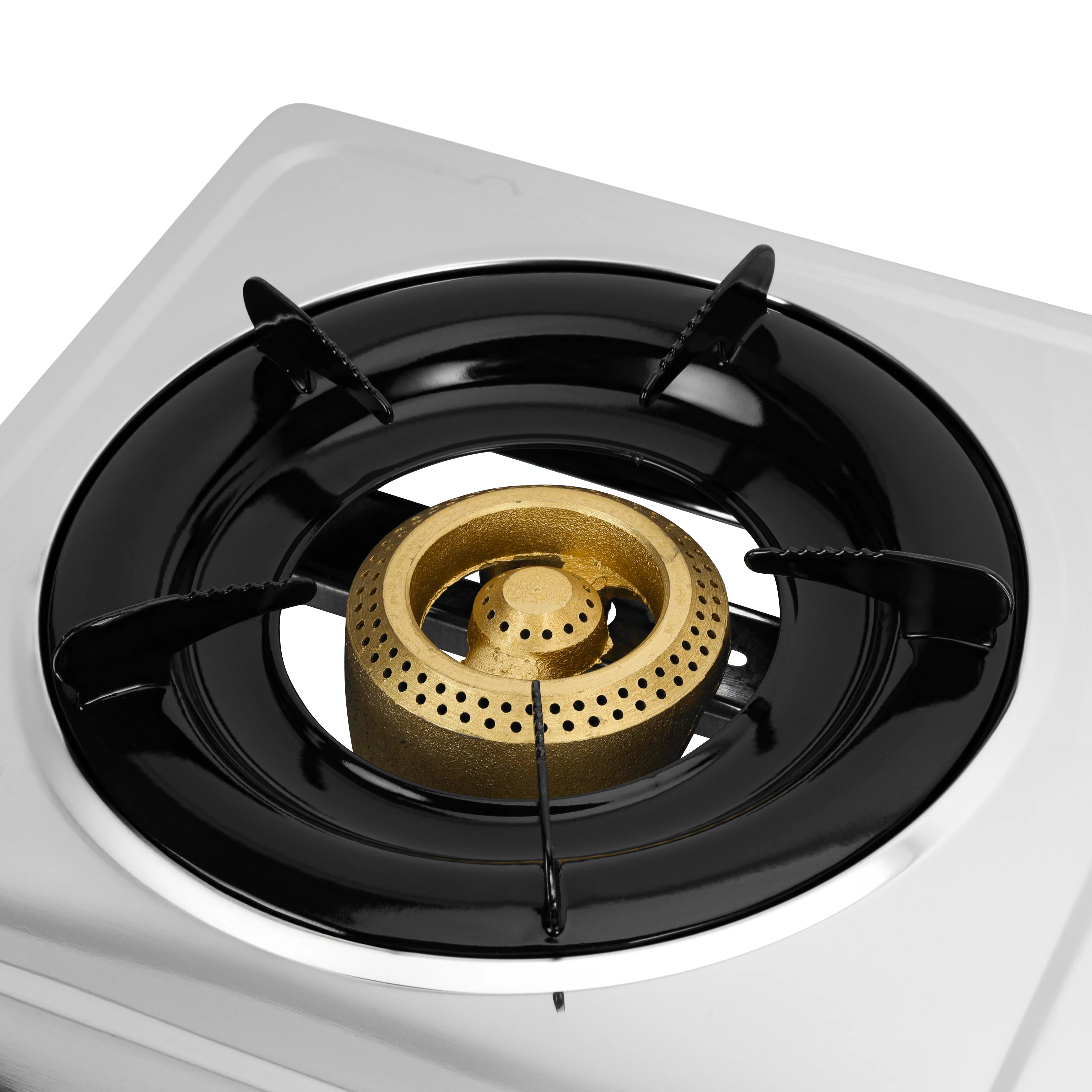Geepas Stainless Steel Gas Cooker- GK5605/Double Cast Iron Burner Stovetop| Low Gas Consumption|Efficient Heating|Auto Ignition System| LPG Stove|Silver| 2 Years Warranty - Image 6