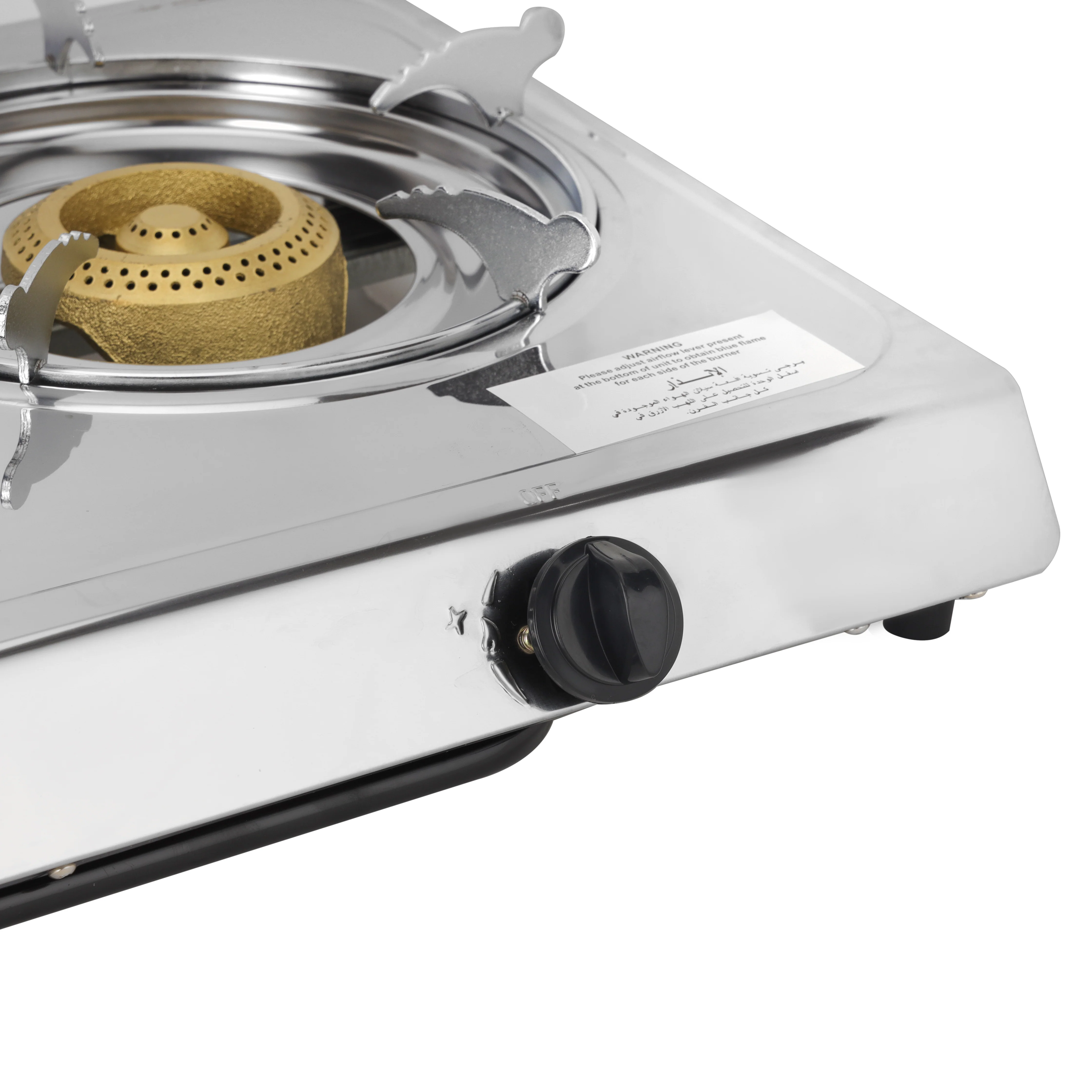 Geepas Stainless Steel Gas Cooker GK679 | Cast Iron Burners| Automatic Ignition| Gas Saving Technology| Durable Body & Efficient Heat Distribution for Daily Cooking - Image 4