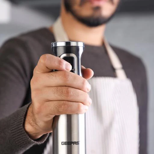 Geepas Stainless Steel Hand Mixer GHB5468 | 800W Powerful Motor| 2 Speed Control with Turbo Function| Stainless Steel Beaters & Dough Hooks| Compact | 2 Years Warranty - Image 5
