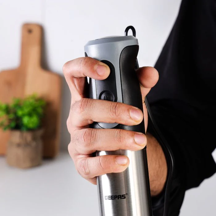 Geepas Stainless Steel Hand Mixer GHB5468 | 800W Powerful Motor| 2 Speed Control with Turbo Function| Stainless Steel Beaters & Dough Hooks| Compact | 2 Years Warranty - Image 6