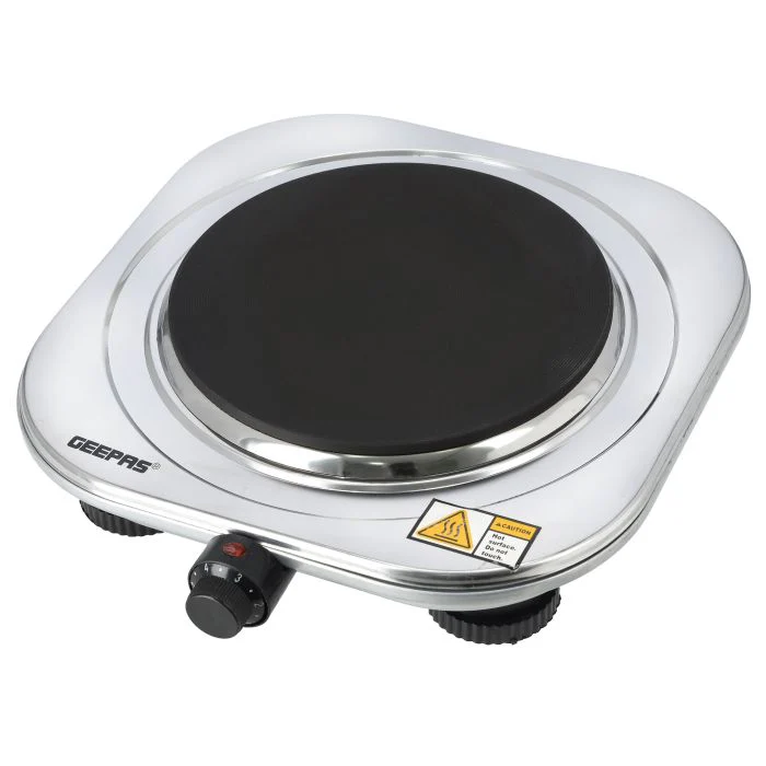 Geepas Stainless Steel Single Hot Plate GHP32023 | 1500W Powerful Heating | 185mm Solid Plate | Adjustable Temperature | Auto Thermostat Function | Overheat Protection - Image 3