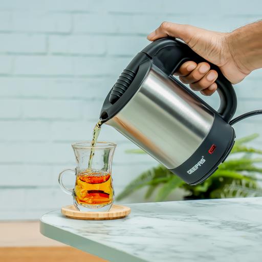 Geepas Stainless Steel Travel Kettle 0.5L GK175 | 1100W Compact Electric Kettle| Stainless Steel Housing| Fast Boil| Auto Shut-Off| Boil Dry Protection| 2 Years Warranty - Image 3