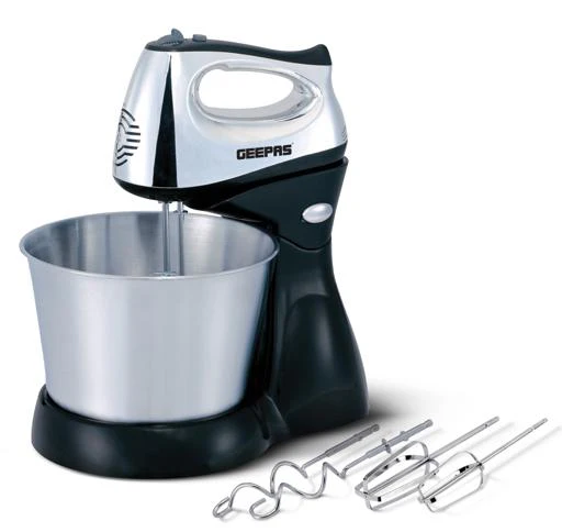 Geepas GHM5461 Stand Mixer | 200W Motor | 2.5L Stainless Steel Bowl for Effortless Mixing & Beating |5 Speed Control | Compact | Durable Design | 2 Years Warranty - Image 5