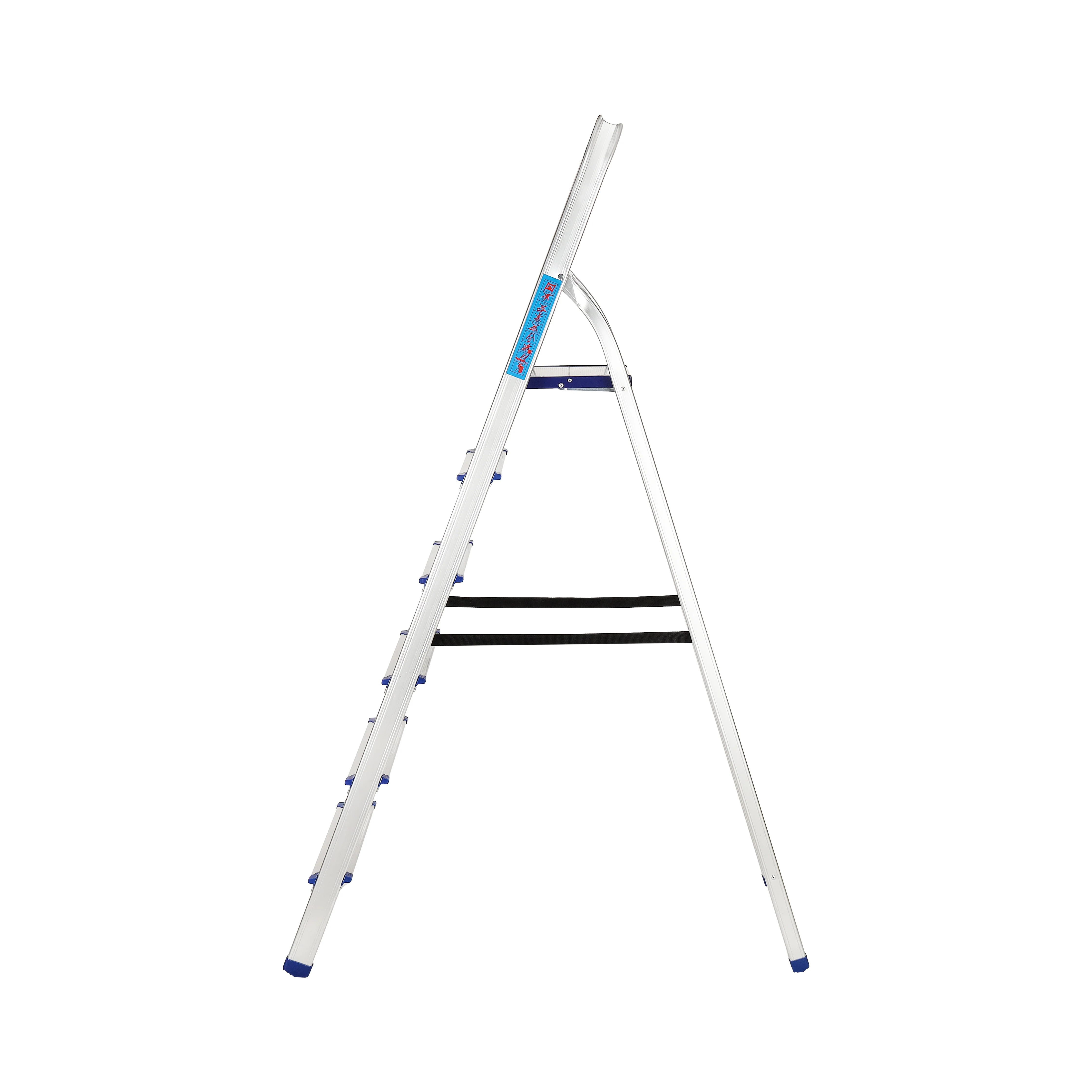 Geepas Toolz GT59485 Aluminium Household 6 Steps Ladder  | Heavy-Duty Folding Home Step Ladder with Wide Anti-Slip Steps | Stable Frame and 150kg Load Capacity - Image 3