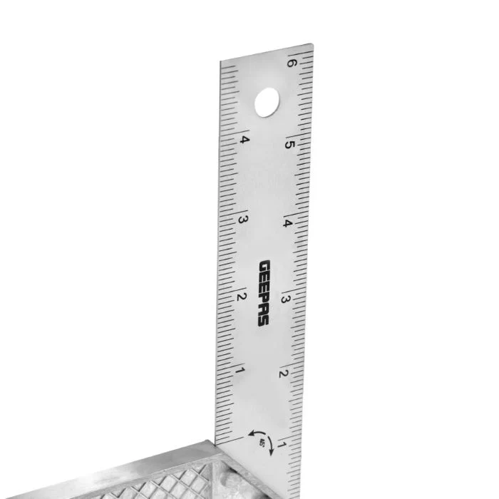Geepas Try Square with Metal Handle 6" - 90 Degree Angle Corner Ruler | Woodworking Square, Degree Double-Sided Angle Ruler Right Measuring Tool for Carpenters Engineer - Image 3