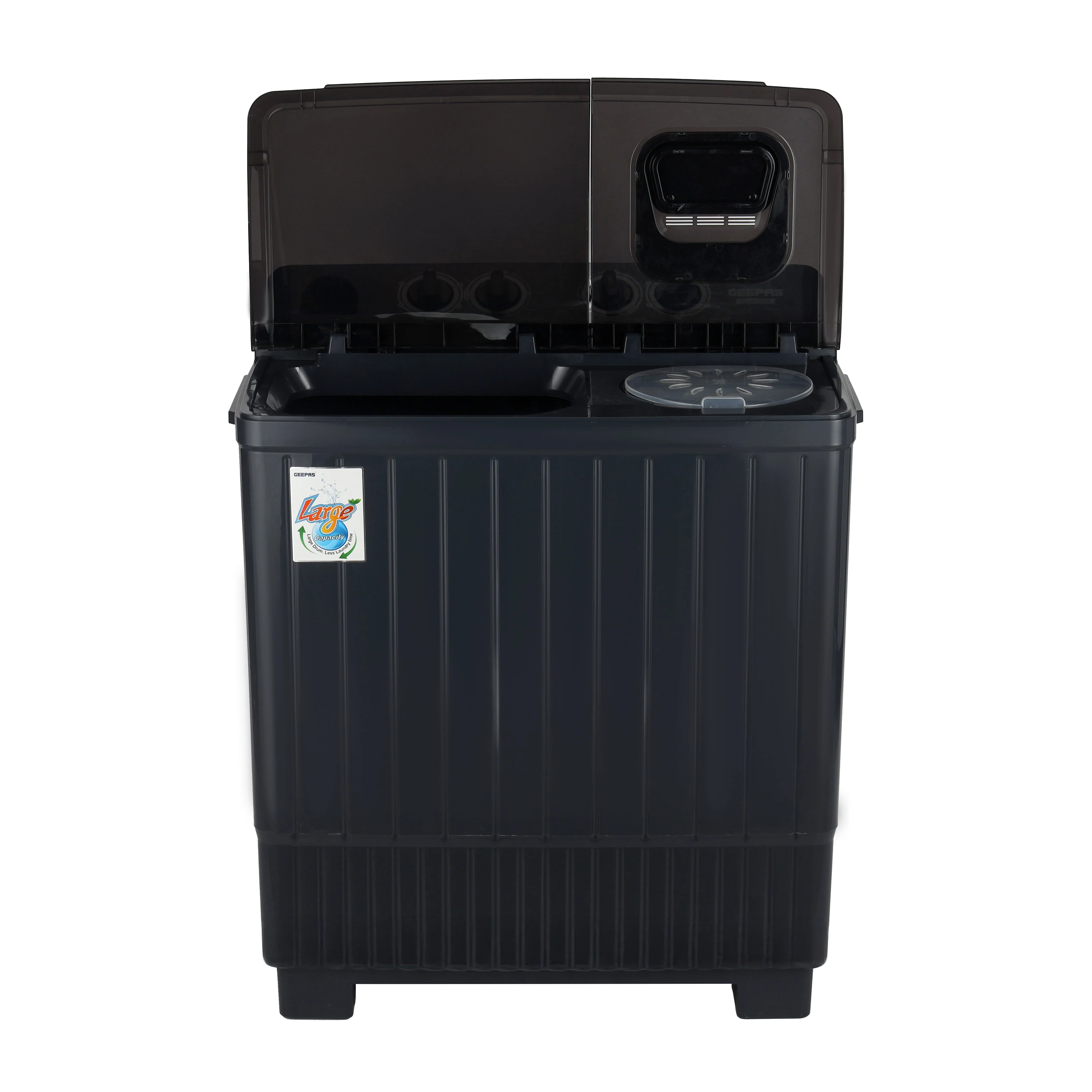 Geepas Twin Tub Washing Machine- GSWM18054/ Semi-Automatic, Equipped with Big Pulsator and Spin Dry/ Efficient Performance and Classic Design/ Perfect for Home, Apartments - Image 2