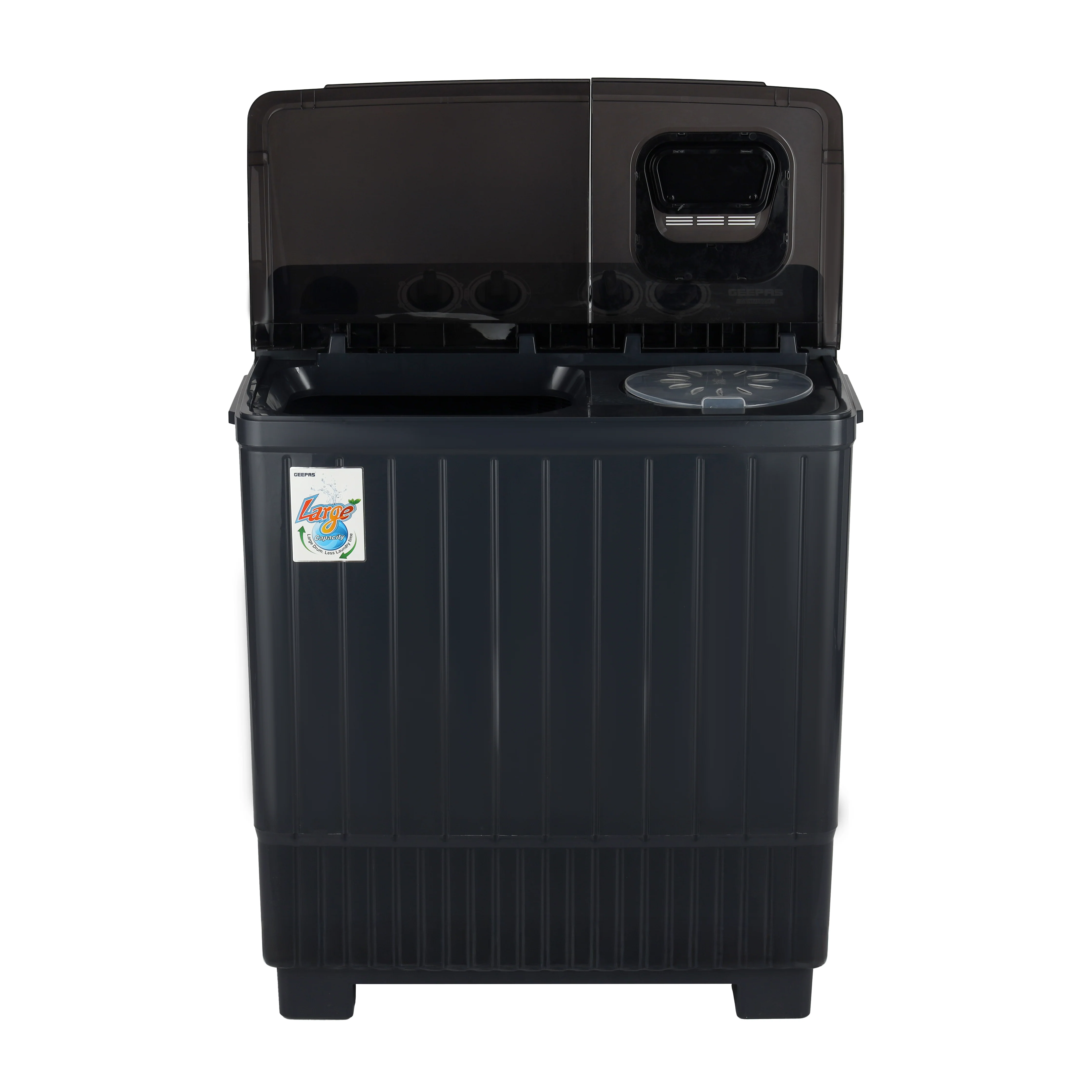 Geepas Twin Tub Washing Machine- GSWM18054/ Semi-Automatic, Equipped with Big Pulsator and Spin Dry/ Efficient Performance and Classic Design/ Perfect for Home, Apartments - Image 5