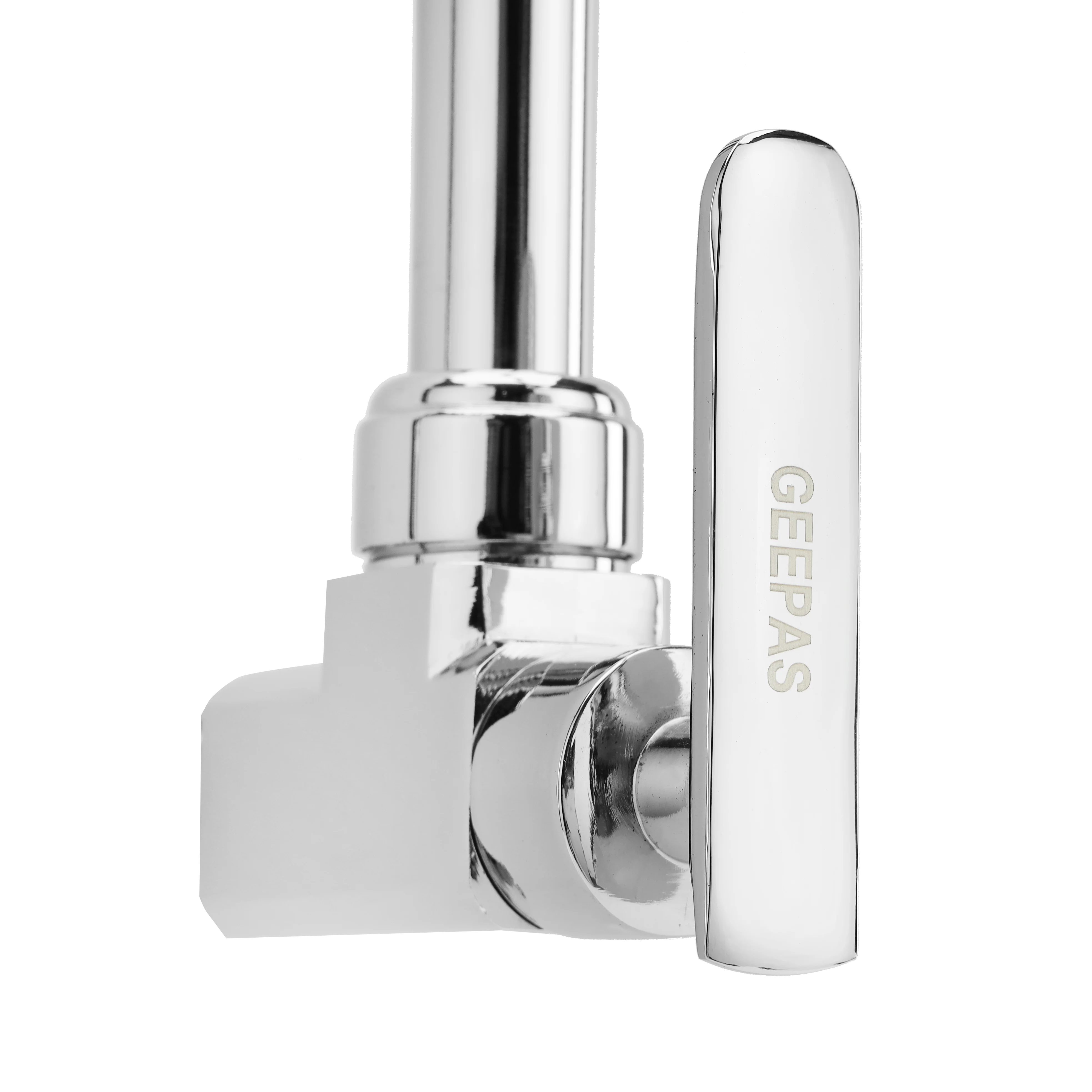 Geepas Wall Mounted Sink Tap GSW61139 | Single Hole Kitchen & Bathroom Tap | Chrome Finish, Durable Quarter Turn Cartridge, Leak-Proof Handle, 360° Swivel Spout - Image 4