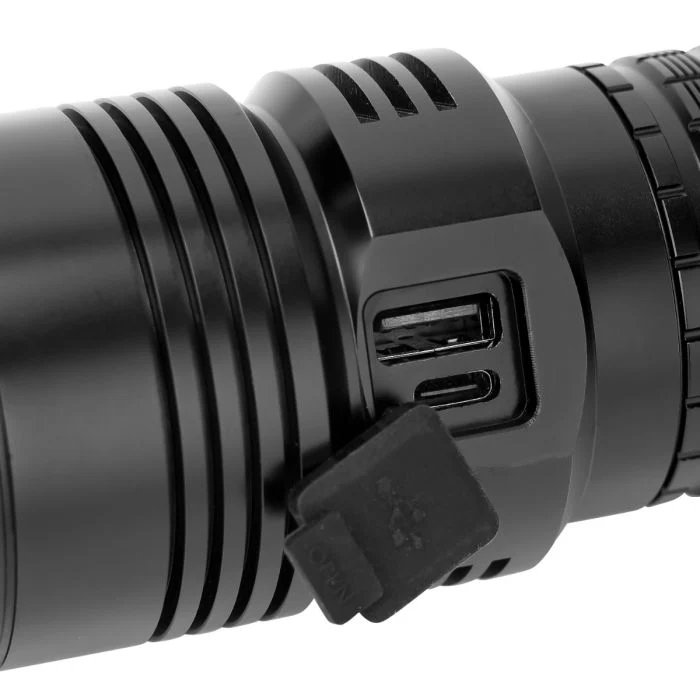 Geepas Waterproof LED Flashlight with Power Bank- GFL51044| Aluminum Housing with 25W High Power LED| 15 Hours Working Time with Power Reminder - Image 7