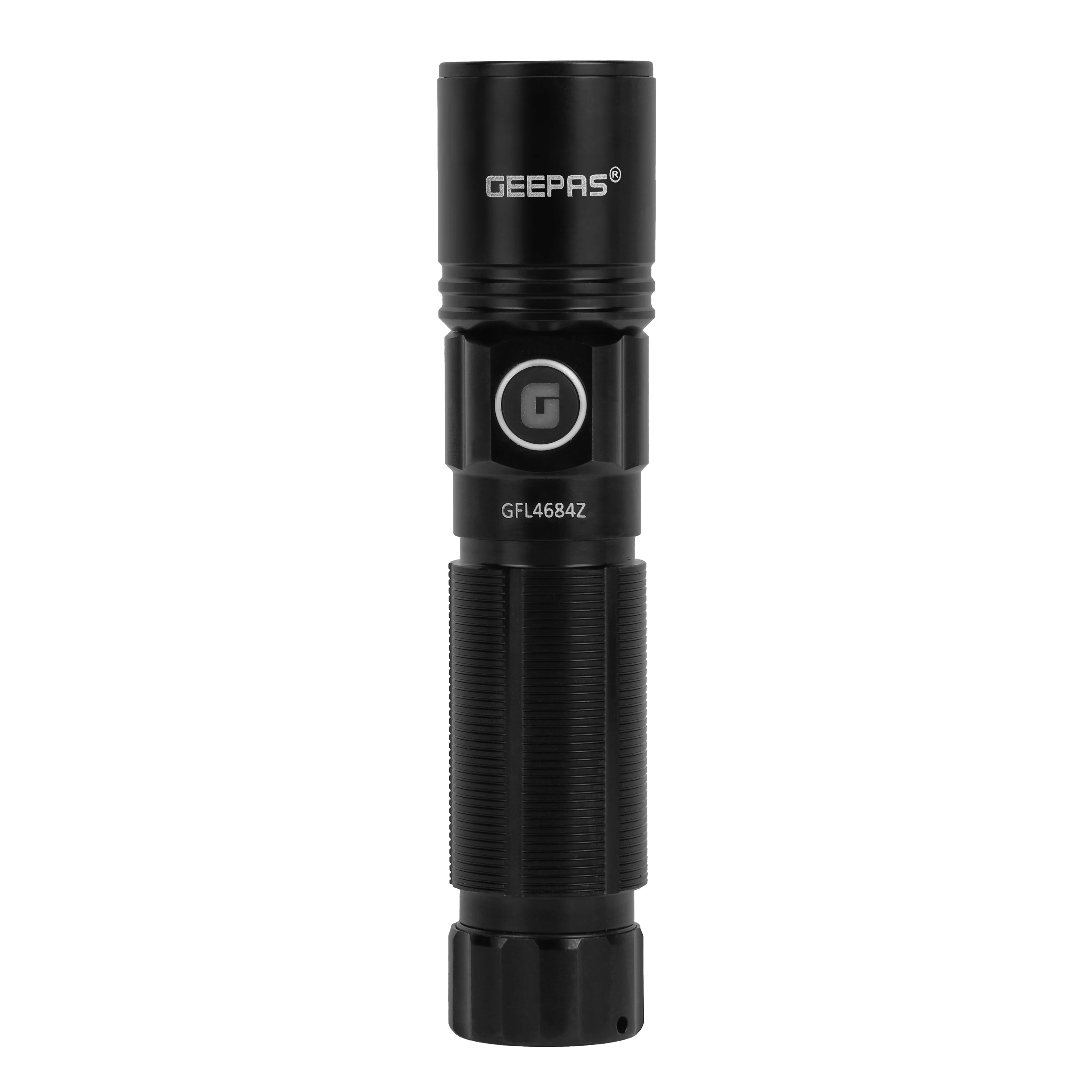 Geepas Zoomable LED Flashlight-GFL4684Z/ 10W High Power LED with 6 Hours Continuous Working Feature  Suitable for Trekking, Cycling, etc./ 3000mAh Battery / Life Time Warranty, Black Color - Image 4