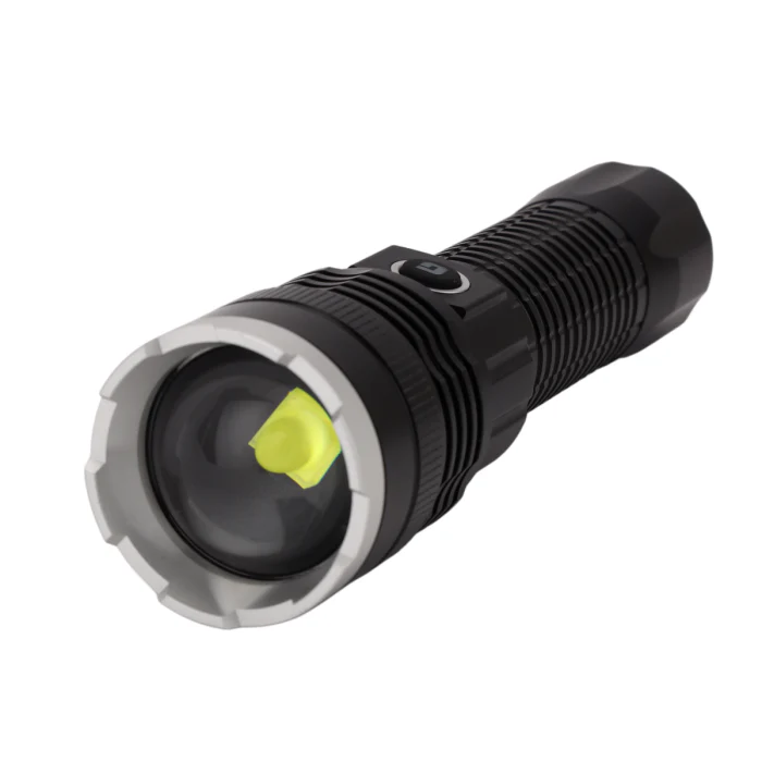 Geepas Zoomable LED Flashlight- GFL51000Z/ 20W Laser High-Power LEDs, 10 Hours Continuous Working, Type C Charging/ Black, Limited Lifetime Warranty - Image 3