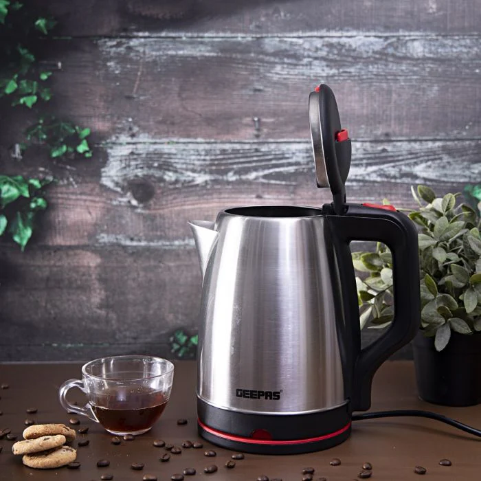 Geepas 1.8L Stainless Steel Electric Kettle GK38042 | 1500W | Safe Automatic Shut-Off| Durable Design | Easy to Use | Ideal for Home, Office & Travel Hot Water Needs - Image 3