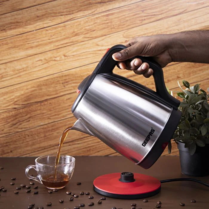 Geepas 1.8L Stainless Steel Electric Kettle GK38042 | 1500W | Safe Automatic Shut-Off| Durable Design | Easy to Use | Ideal for Home, Office & Travel Hot Water Needs - Image 4
