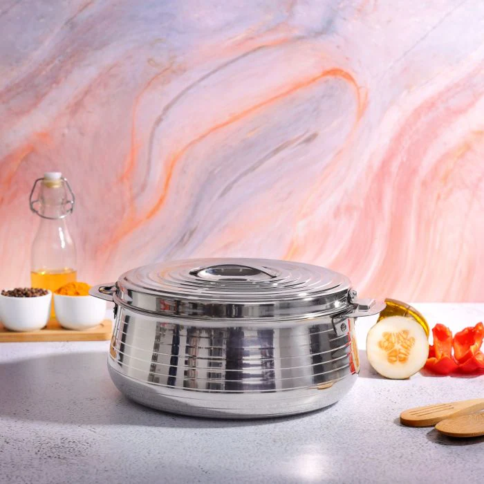 Hilux Double Wall Stainless Steel Hot Pot, 1500ml, RF10532 | Firm Twist Lock | Strong Handles with Heavy-Duty Rivets | Steel Serving Pot, Chapati Storage Box, Roti Serving Pot - Image 5