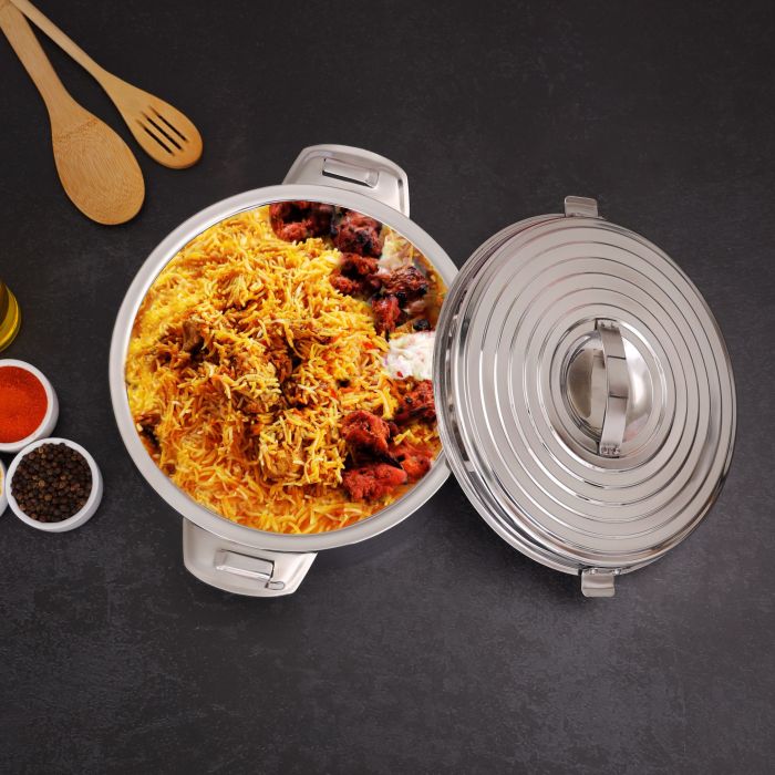 Hilux Double Wall Stainless Steel Hot Pot, 1500ml, RF10532 | Firm Twist Lock | Strong Handles with Heavy-Duty Rivets | Steel Serving Pot, Chapati Storage Box, Roti Serving Pot - Image 6