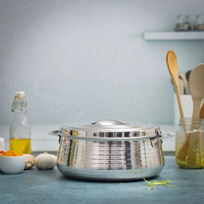 Hilux Double Wall Stainless Steel Hot Pot, 1500ml, RF10532 | Firm Twist Lock | Strong Handles with Heavy-Duty Rivets | Steel Serving Pot, Chapati Storage Box, Roti Serving Pot - Image 7