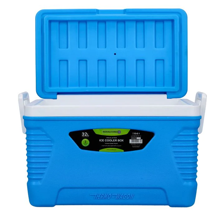 Insulated Ice Cooler Box, 32L Portable Ice Chest, RF10479 | 3 Layer PP-PU-HDPE | Premium Quality Polymer | Thermal Insulation | Camping Cooler Ice Box for BBQs, Outdoor Activities - Image 3