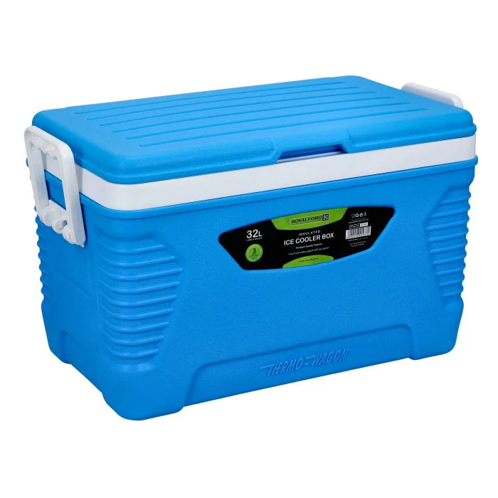 Insulated Ice Cooler Box, 32L Portable Ice Chest, RF10479 | 3 Layer PP-PU-HDPE | Premium Quality Polymer | Thermal Insulation | Camping Cooler Ice Box for BBQs, Outdoor Activities - Image 4