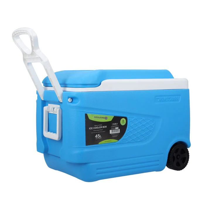 Insulated Ice Cooler Box, 45L Portable Ice Chest, RF10482 | 3 Layer PP-PU-HDPE | Premium Quality Polymer | Thermal Insulation | Ice Cooler with Wheels & Handle - Image 3