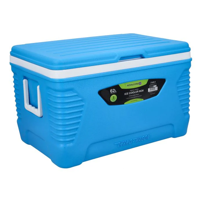 Insulated Ice Cooler Box, 62L Portable Ice Chest, RF10480 | 3 Layer PP-PU-HDPE | Premium Quality Polymer | Thermal Insulation | Camping Cooler Ice Box for BBQs, Outdoor Activities - Image 4