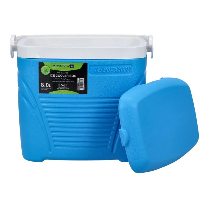 Insulated Ice Cooler Box, 8L Portable Ice Chest, RF10475 | 3 Layer PP-PU-HDPE | Premium Quality Polymer | Thermal Insulation | Camping Cooler Ice Box for BBQs, Outdoor Activities - Image 3