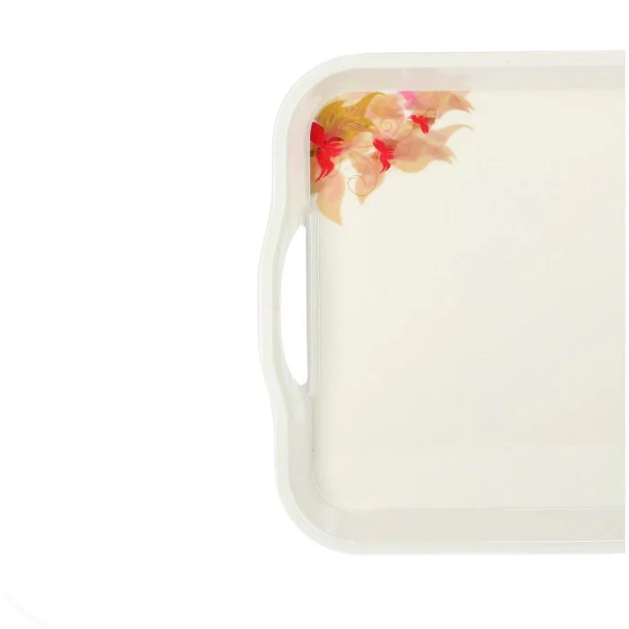 Melamine Flower Carnival Handle Tray, 17.5 Inch - Image 5