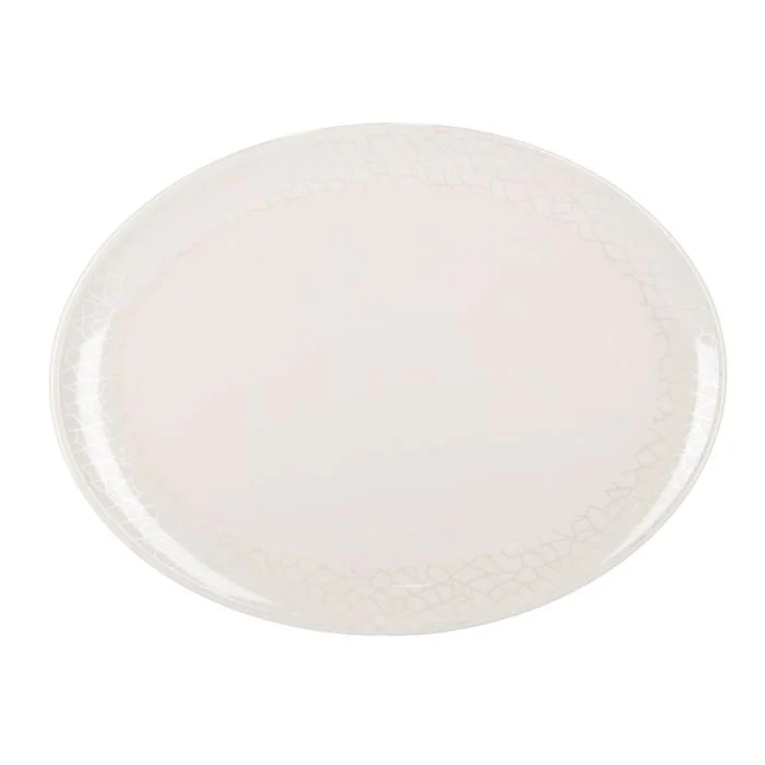 Melamine White Pearl Oval Plate, 16 Inch - Image 2