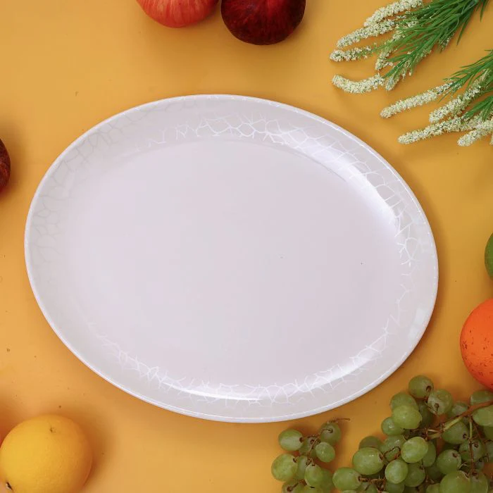 Melamine White Pearl Oval Plate, 16 Inch - Image 7