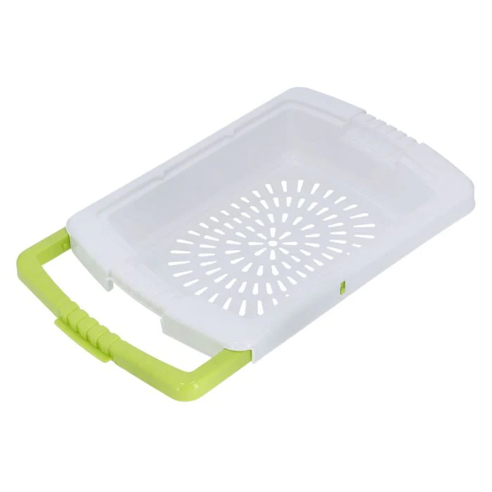 Multi-Functional Chopping Board, PP Material, RF10334 | Storage Tray & Washing/Draining Basket | Portable Design | Adjustable Length | Multifunctional Kitchen Vegetable Washing Basket - Image 3