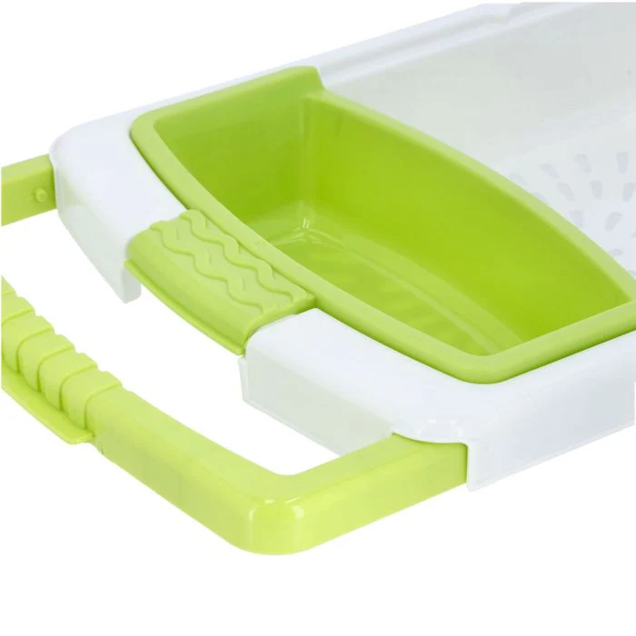 Multi-Functional Chopping Board, PP Material, RF10334 | Storage Tray & Washing/Draining Basket | Portable Design | Adjustable Length | Multifunctional Kitchen Vegetable Washing Basket - Image 5