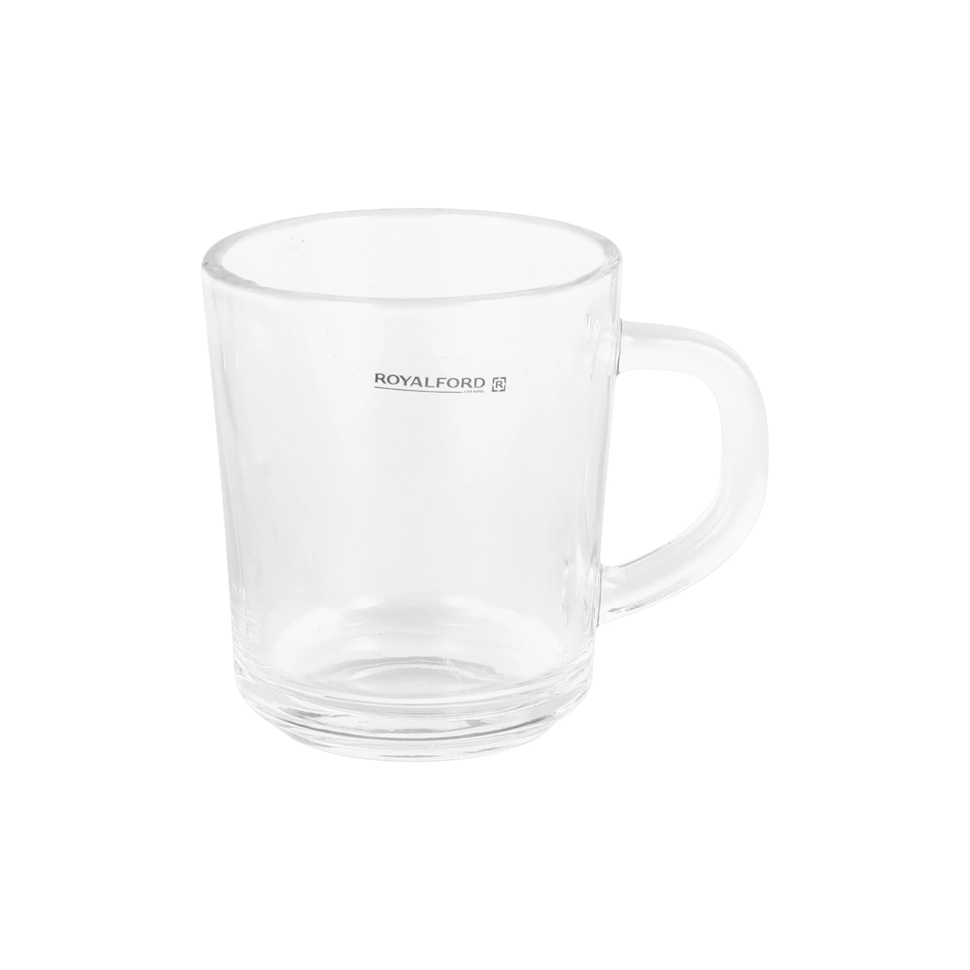 Royalford RF2752-GW glass tumbler set 220ml 3pcs| made from durable clear glass with ergonomic handles| ideal for tea, coffee & beverages, perfect for daily use| - Image 5