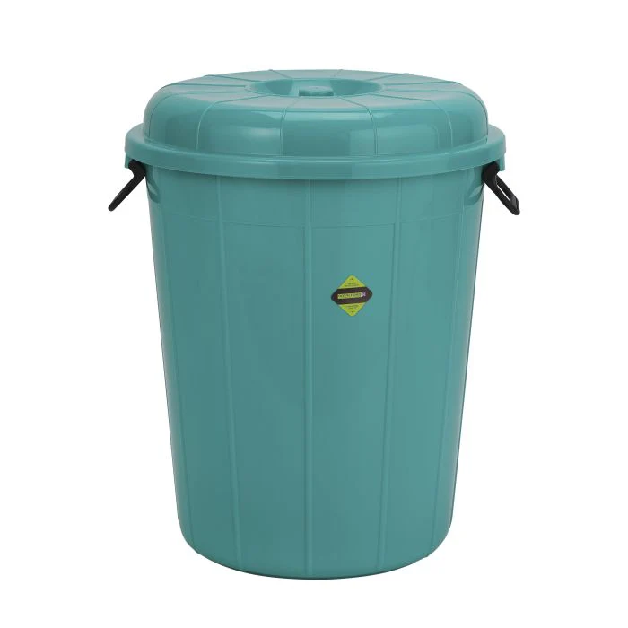 Plastic Drum with Lid, Laundry Hamper with Handles, RF10724 | 100L Washing Bin, Dirty Clothes Storage, Bathroom, Bedroom, Closet, Laundry Basket - Image 4