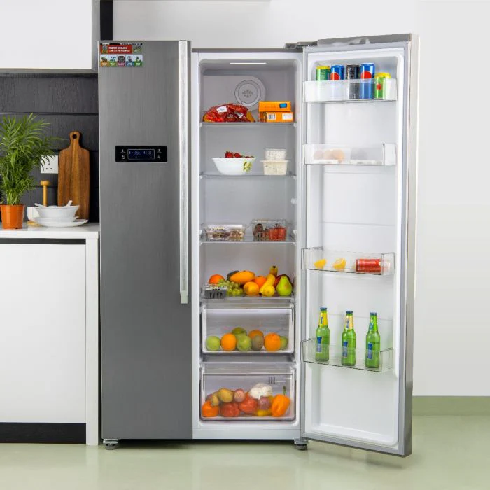 Powerful Large 650L No-Frost Side-By-Side Refrigerator GRFS6521SXHN Geepas - Image 4