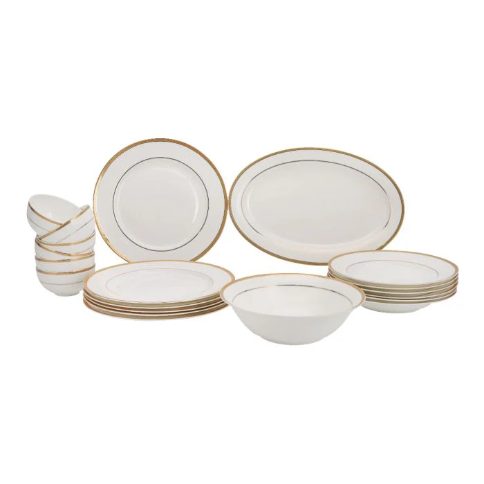 Premium Porcelain Dinner Set, 20pcs Set, RF10490 | Chip Resistant | Dishwasher Safe | Freezer Safe | Plates, Dishes, Bowls, Spoons, Service For 6 - Image 10
