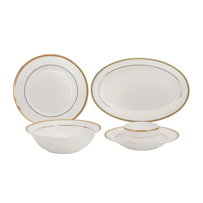 Premium Porcelain Dinner Set, 20pcs Set, RF10490 | Chip Resistant | Dishwasher Safe | Freezer Safe | Plates, Dishes, Bowls, Spoons, Service For 6 - Image 3
