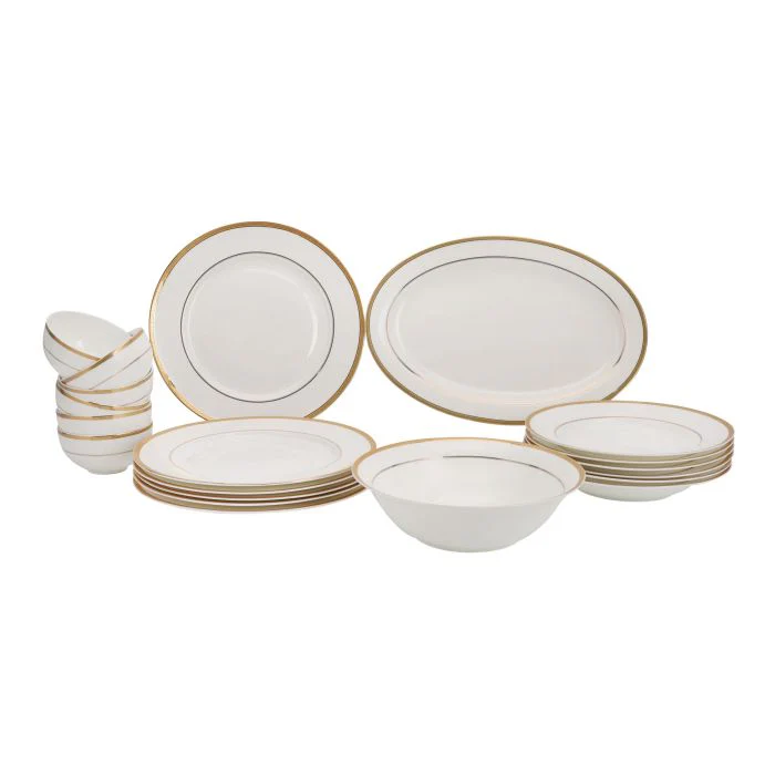Premium Porcelain Dinner Set, 20pcs Set, RF10490 | Chip Resistant | Dishwasher Safe | Freezer Safe | Plates, Dishes, Bowls, Spoons, Service For 6 - Image 5