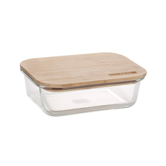 Rectangular Glass Food Container with Bamboo Lid, RF10321 - 1520ml Capacity, Freezer & Dishwasher Safe, Air Tight Lid with Silicone Sealing Ring, High Thermal Shock Resistant - Image 6