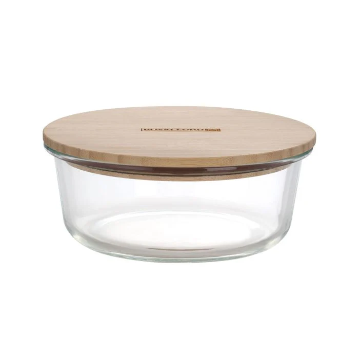 Round Glass Food Container with Bamboo Lid, RF10326 - Freezer & Dishwasher Safe, Air Tight Lid with Silicone Sealing Ring, Portable, Eco-Friendly - Image 6