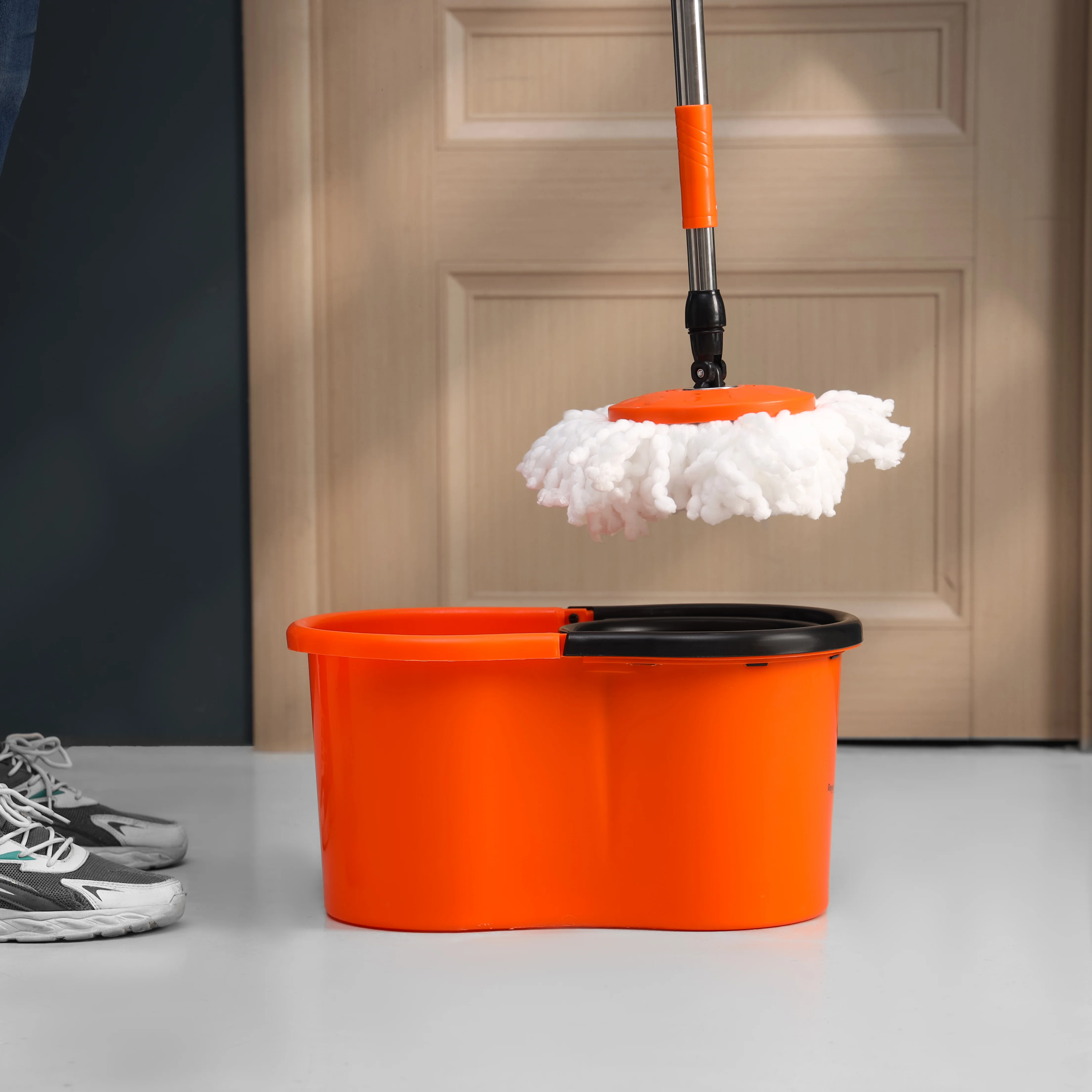 RoyalBright Modern Spin Easy Mop | 360° Rotating Stainless Steel Drum | Hands-Free Wringing| 13L Large Bucket Capacity| Splash-Free & Deep Cleaning System For Home - Image 3