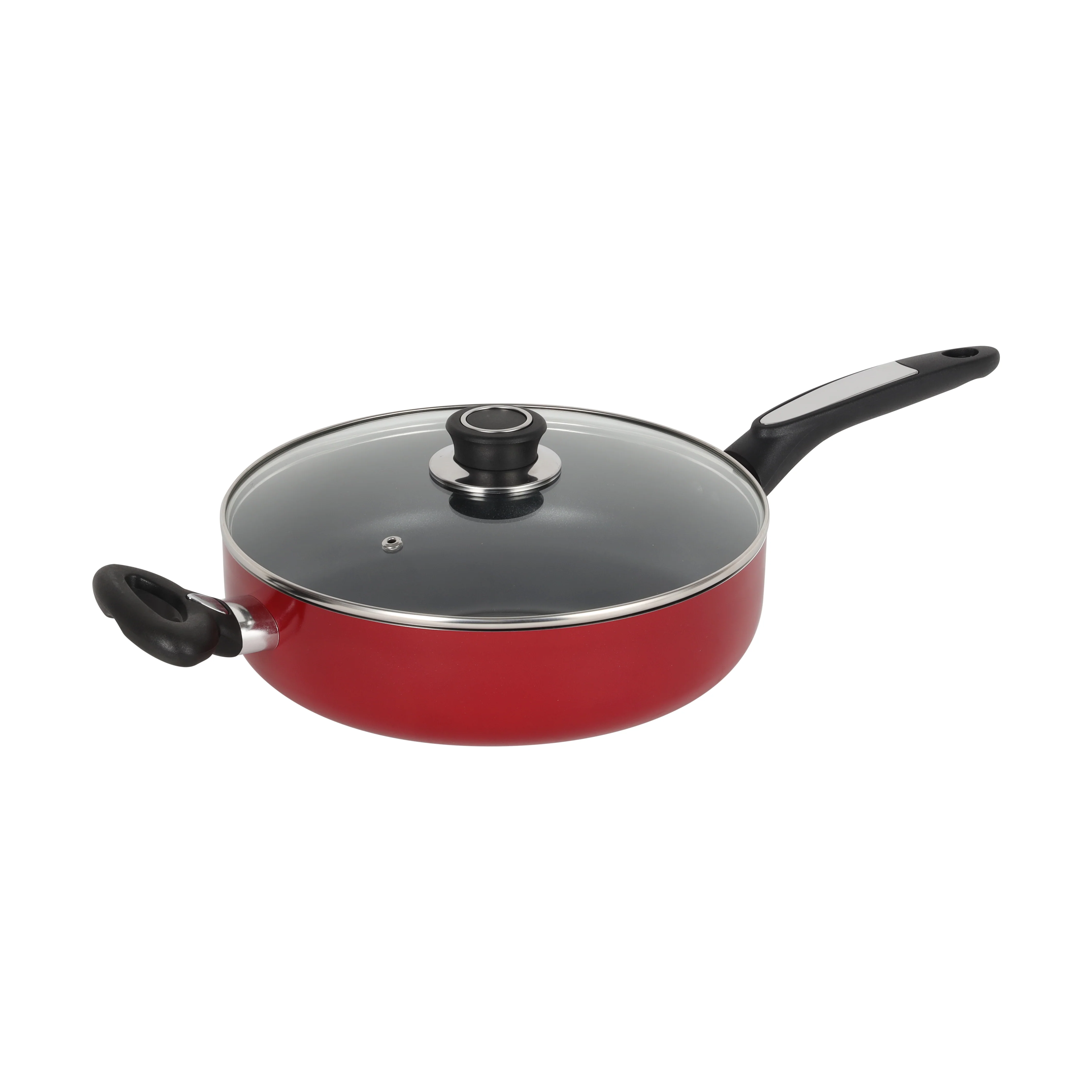 Royalford RF8500 10 Pcs Aluminium Cookware Set | 3 Layer Non Stick Coating | Tempered Glass Lids | Multiple Frypans, Casseroles & Saucepans for Home and Kitchen Use - Image 3