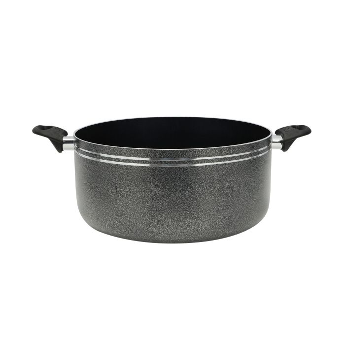 Royalford 26 CM Aluminium Casserole- RF11198| Non-Stick Aluminium Cookware| Dot Induction Base| Compatible with Hot Plate, Halogen, Gas and Induction Cooktops| 3mm Thickness, Strong Bakelite Handles and Knob and Tempered Glass Lid| Black| One-Piece - Image 6