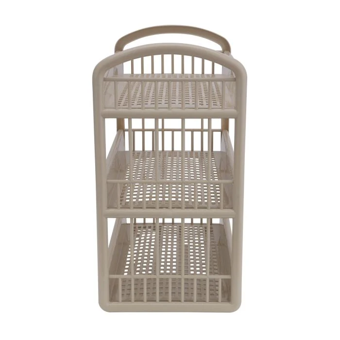 Royalford 3-Layer Storage Shelf- RF10885| Plastic Storage Rack| Multi-Purpose Storage Rack| Stand for Fruits, Vegetables, Containers, Toiletries, etc.| Storage Shelf for Home, Office and Kitchen - Image 3