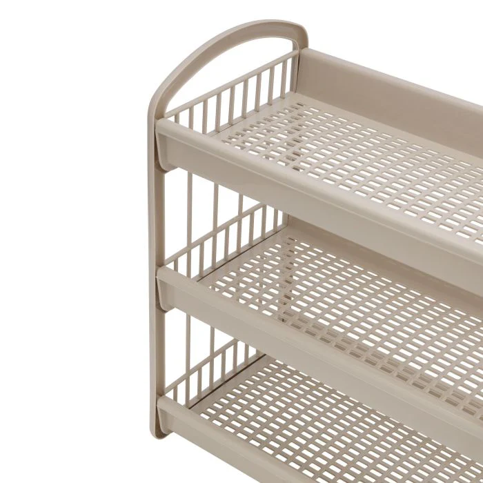 Royalford 3-Layer Storage Shelf- RF10885| Plastic Storage Rack| Multi-Purpose Storage Rack| Stand for Fruits, Vegetables, Containers, Toiletries, etc.| Storage Shelf for Home, Office and Kitchen - Image 4