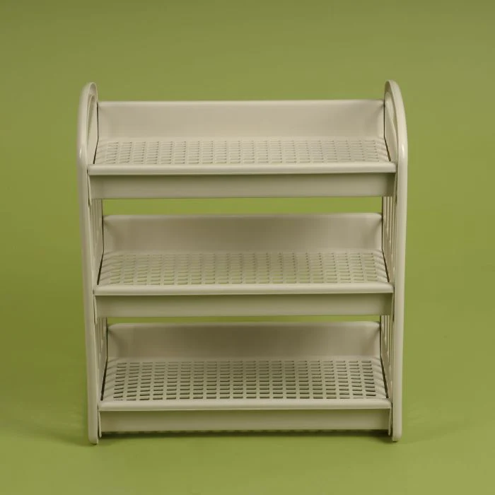 Royalford 3-Layer Storage Shelf- RF10885| Plastic Storage Rack| Multi-Purpose Storage Rack| Stand for Fruits, Vegetables, Containers, Toiletries, etc.| Storage Shelf for Home, Office and Kitchen - Image 5
